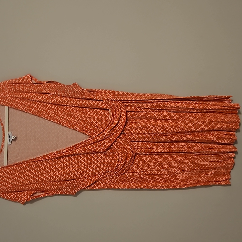 Old Navy Coral Patterned Sun Dress